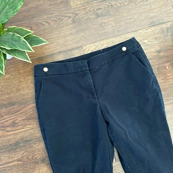 Anne Klein Navy Blue Cropped Pants | Cropped Pants | Business Casual | Office - Picture 7 of 12